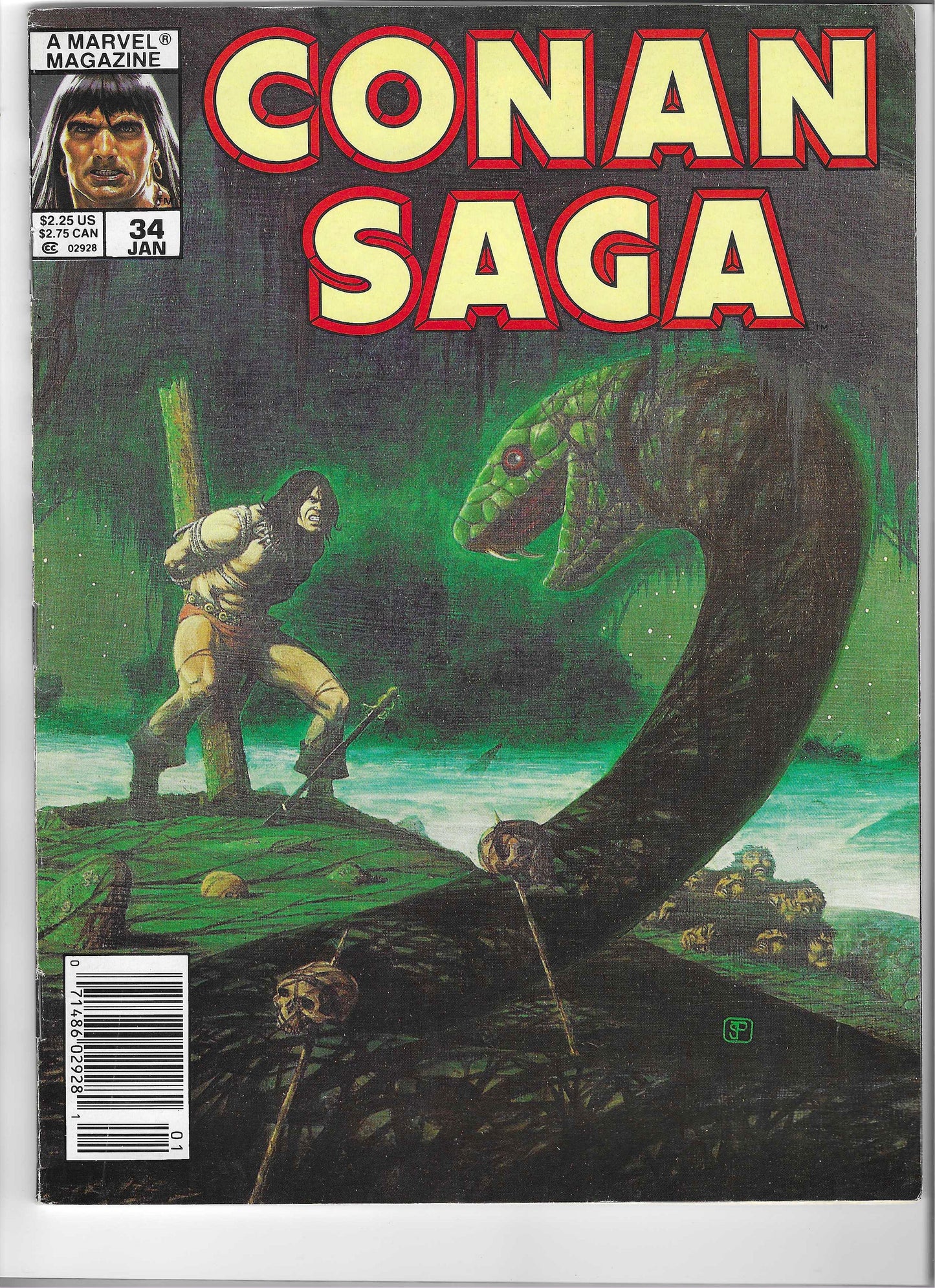 Lot of 10 Conan Saga Magazines #23,32,34,64,66,71,73,74,93 & 96 : F/VF