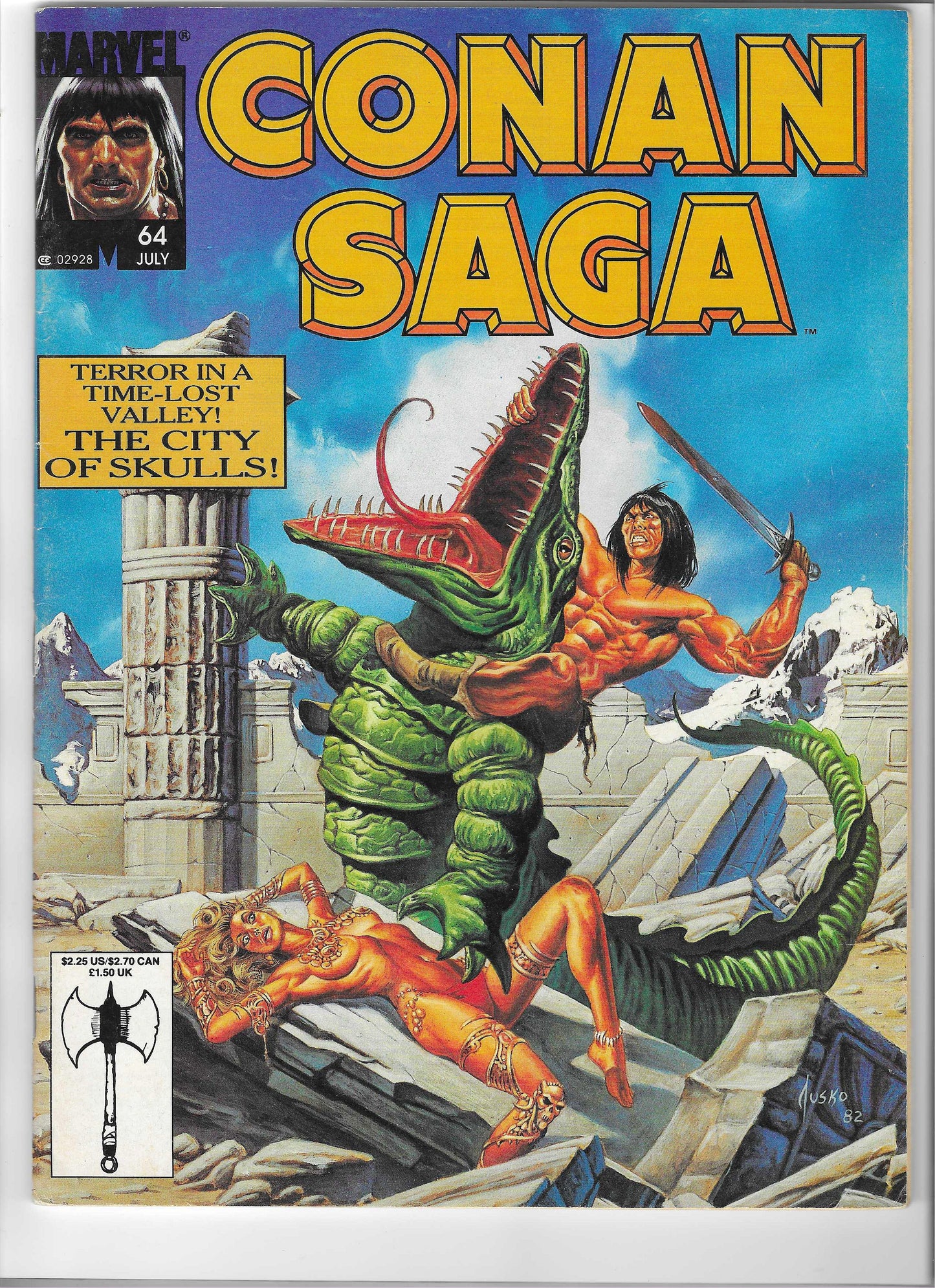 Lot of 10 Conan Saga Magazines #23,32,34,64,66,71,73,74,93 & 96 : F/VF