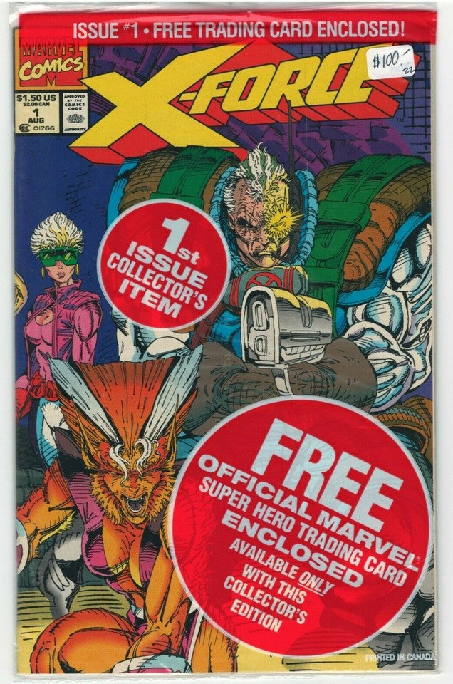 X-Force #1 (1991) [Key Issue] [Polybagged w/ Deadpool Card]