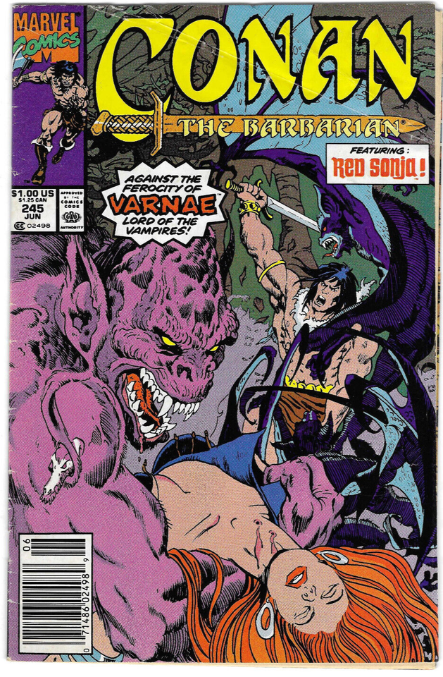 Lot of 10 Conan The Barbarian #189,221,223,227,245,256,263,265,266 & Annual #9