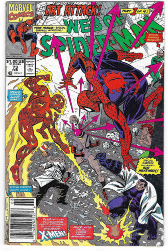 Web of Spider-Man #73 : INSERT VARIANT ! RARE: Marvel : 1991