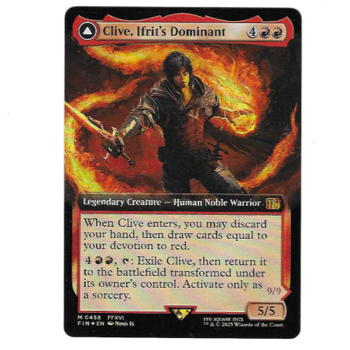 MTG - Clive, Ifrit's Dominant * Final Fantasy * EXTENDED FOIL * MYTHIC *