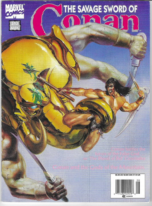 SAVAGE SWORD OF CONAN #212 : Marvel : 1993 : B&W : VG+