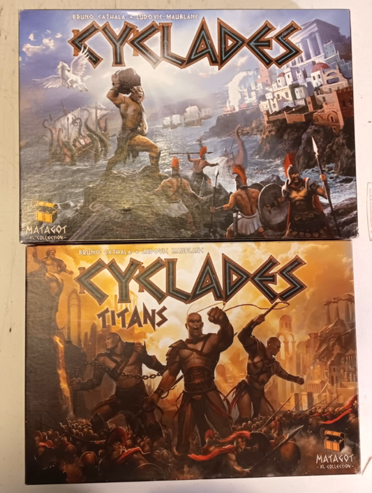 Cyclades Board Game w/Titans Expansion! (Two Boxes) * Asmodee