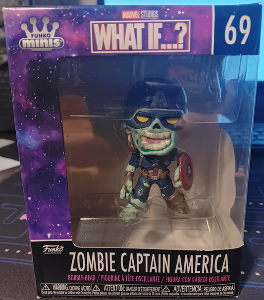 Marvel Studios ZOMBIE CAPTAIN AMERICA : NIB : WHAT IF...? #69 : FUNKO MINIS