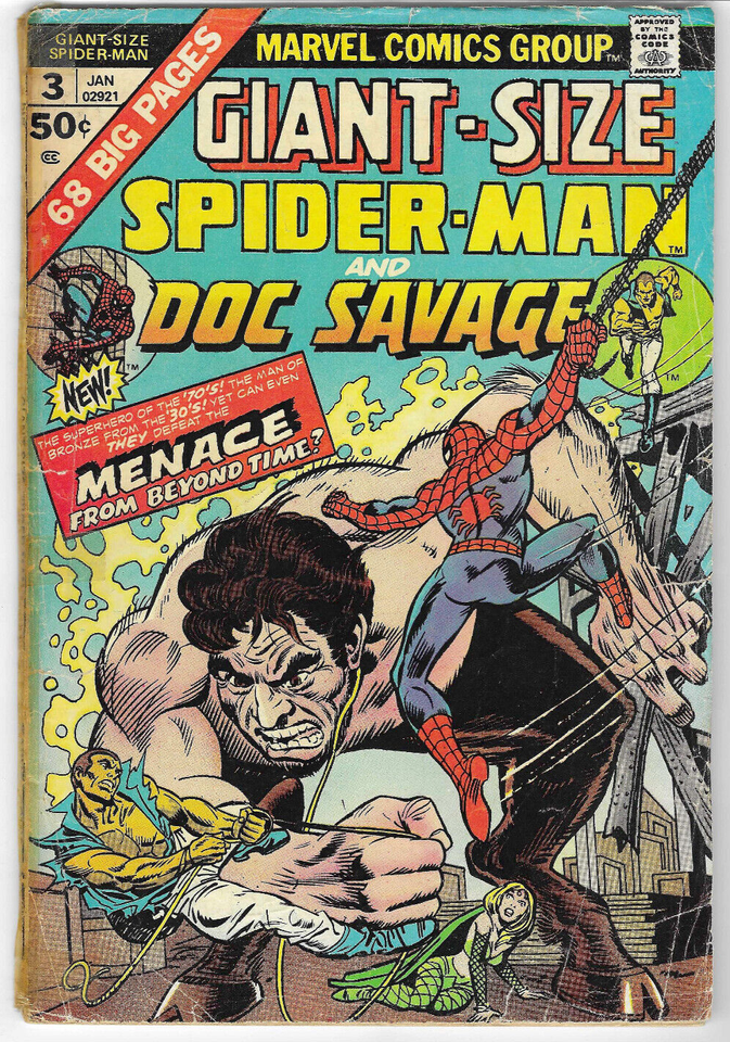 Giant-Size Spider-Man and Doc Savage #3 : MARVEL : 1975 : VINTAGE
