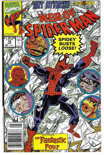 Web of Spider-Man #76 : INSERT VARIANT ! RARE: Marvel : 1991