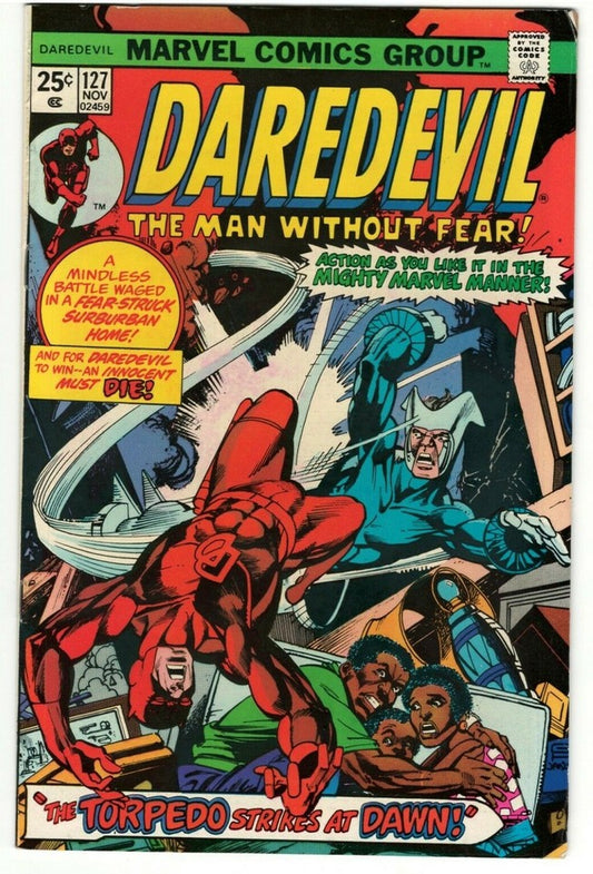 Daredevil #127 : 1975 : MARVEL : App. New Torpedo (Brock Jones)