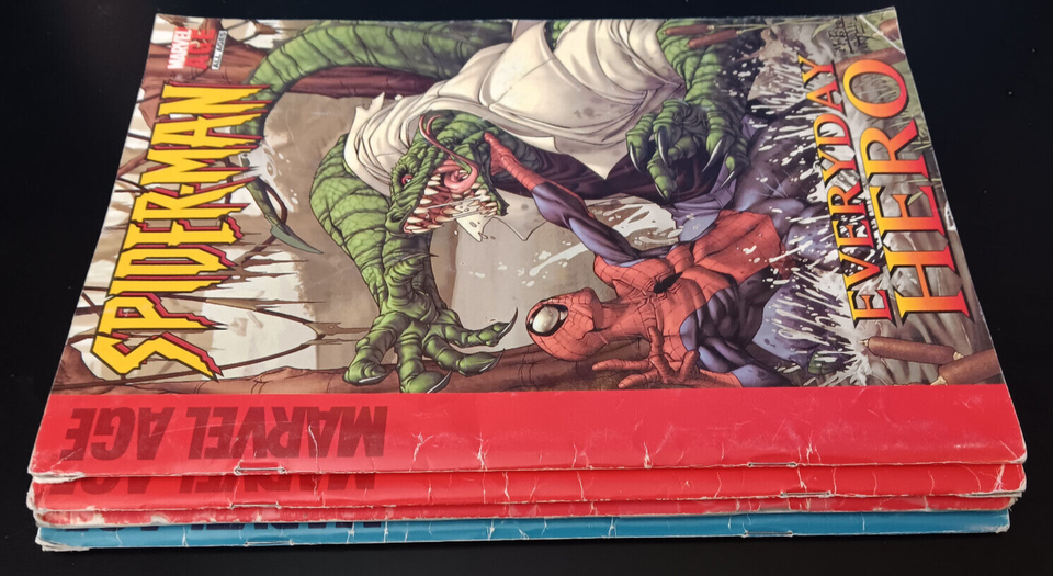 Marvel Age TPB Lot of 4 -Spider-Man, Fantastic Four, Marvel Encyclopedia - 2004