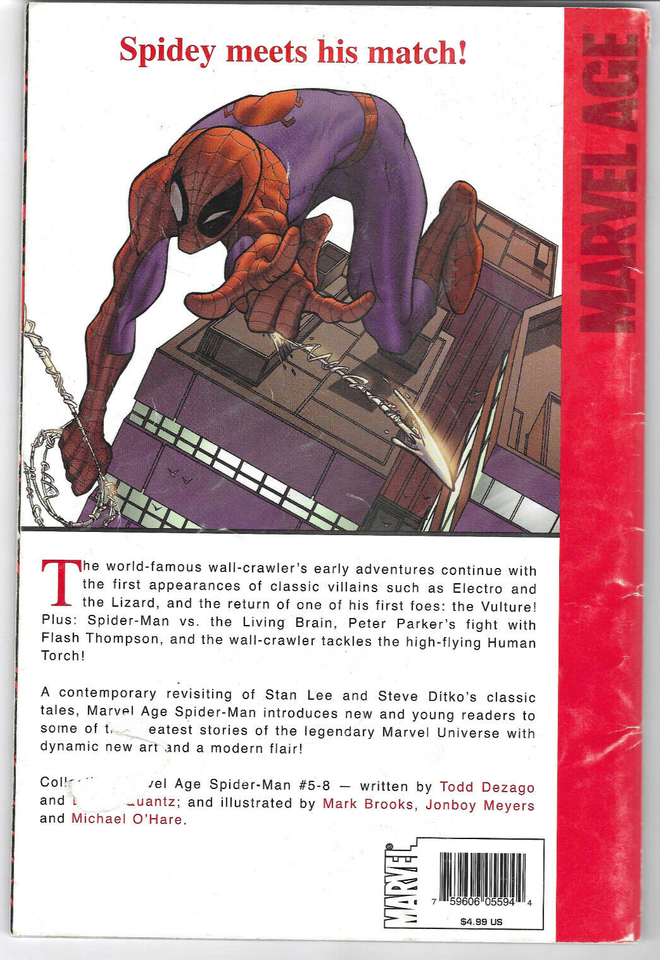 Marvel Age TPB Lot of 4 -Spider-Man, Fantastic Four, Marvel Encyclopedia - 2004