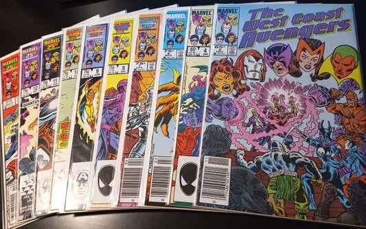Lot of 10 West Coast Avengers Issues -#2,4,6-13 : MARVEL : 1985 Series :