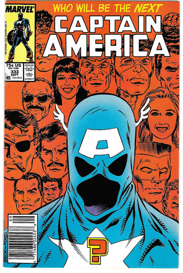 Captain America #333 : 1987 : MARVEL : John Walker becomes Captain America