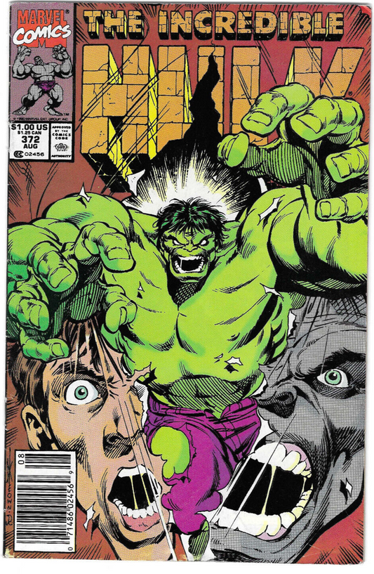 The Incredible Hulk #372 : MARK JEWELERS INSERT : 1990 : RETURN OF GREEN HULK!