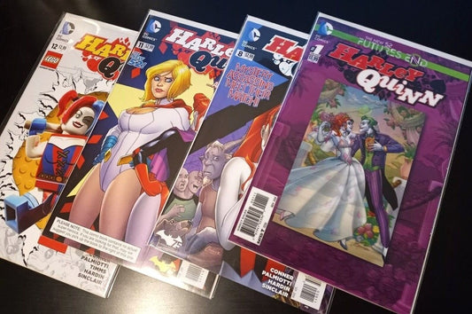 Lot of 4 Harley Quinn Comics - Vol.2 Issues #8,11 & 12- Future's End#1 : DC