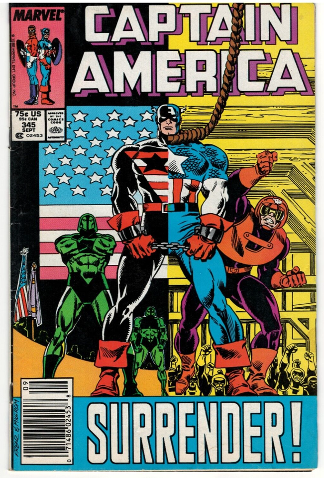 Captain America #345 : 1988 : MARVEL : vs The Watchdogs