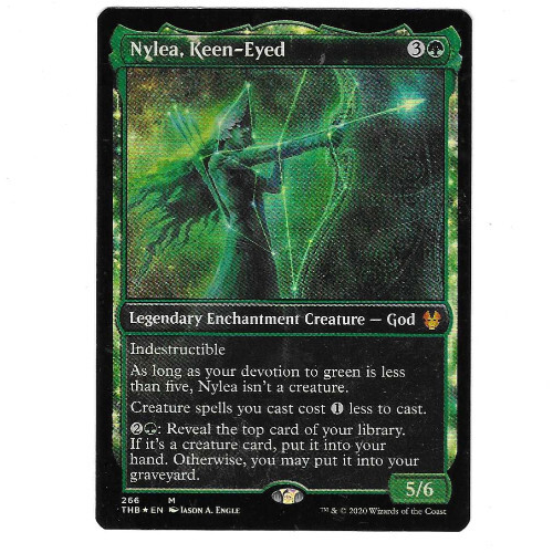 MTG * Nylea, Keen-Eyed * Theros : Beyond Death * Showcase Foil Mythic *