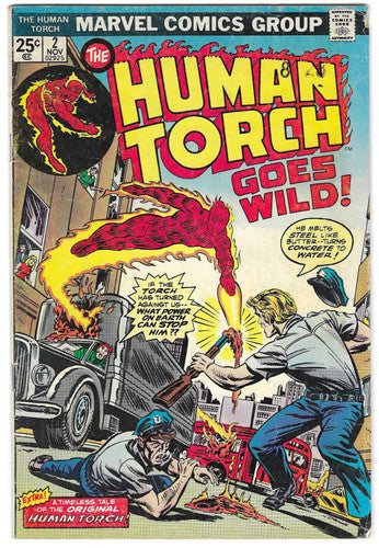 Human Torch #2 : MARVEL : 1974 : VINTAGE : VG/F