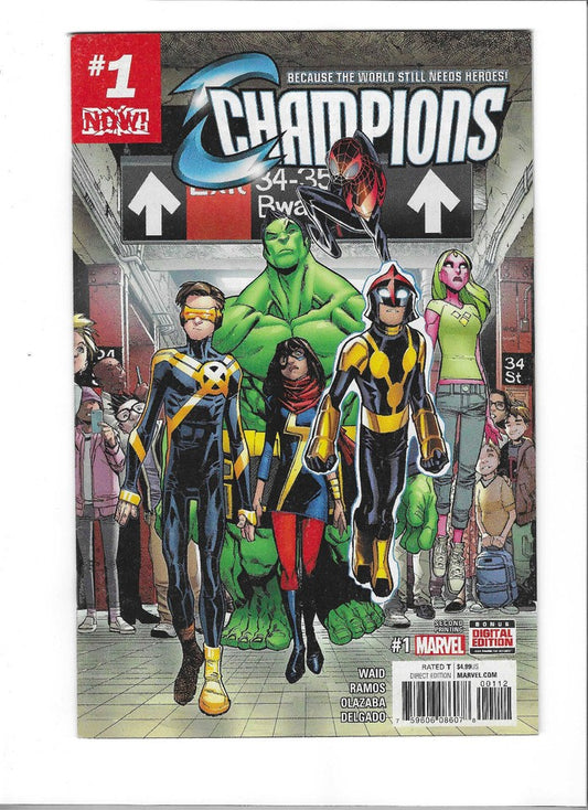 Champions #1: 2016: Marvel: VF: Second Printing