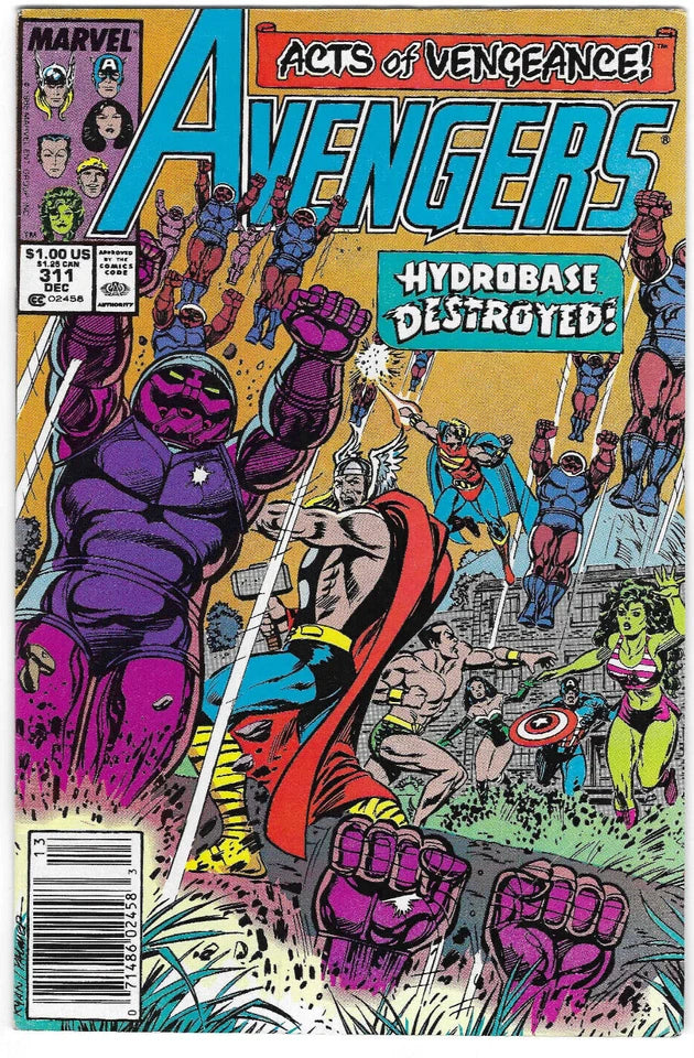 Avengers #311 **KEY**WITH MARK JEWELERS INSERT!!* : MARVEL : 1989