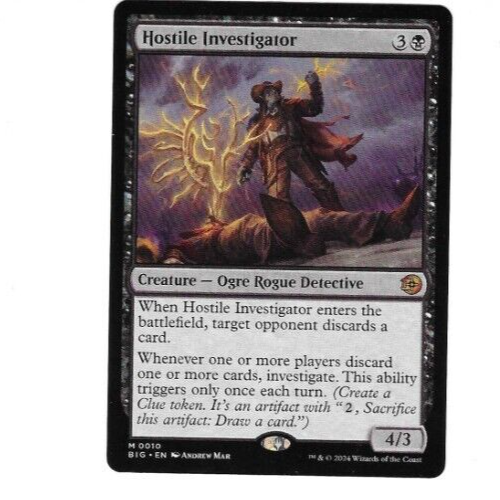 MTG - Hostile Investigator- Outlaws of Thunder Junction/The Big Score -MYTHIC