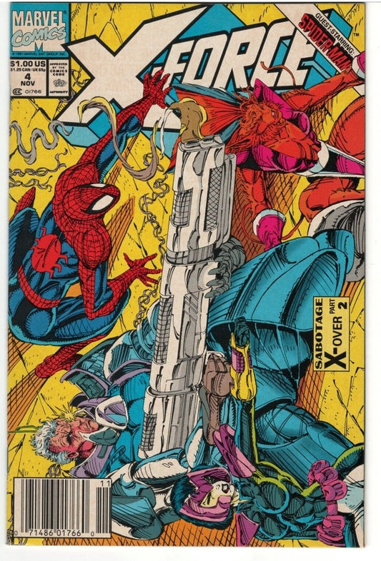X-Force #4 : 1991 : MARVEL : 3rd Appearance of Deadpool