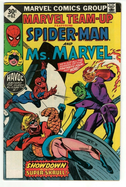 Marvel Team-Up #62 : 1st Meeting of Spider-Man & Ms. Marvel : Super Skrull App.
