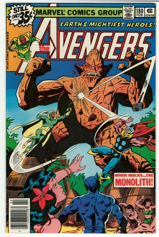 The Avengers #180 : MARVEL : Stinger Appearance, Death of Bloodhawk : 1979