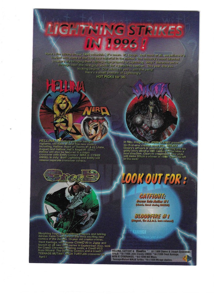 CreeD #1: Lightning Comics: 1995: Wizard ACE Edition