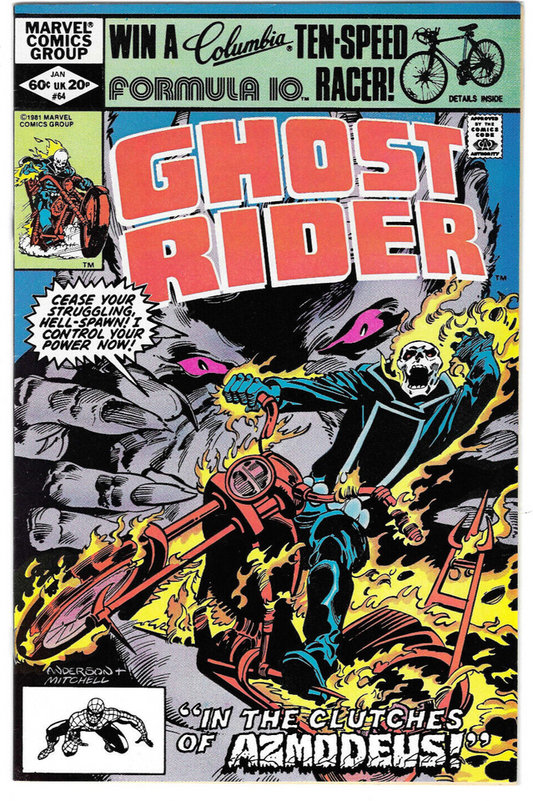 Ghost Rider #64 : 1982 : MARVEL : F/VF : VINTAGE : Direct Edition