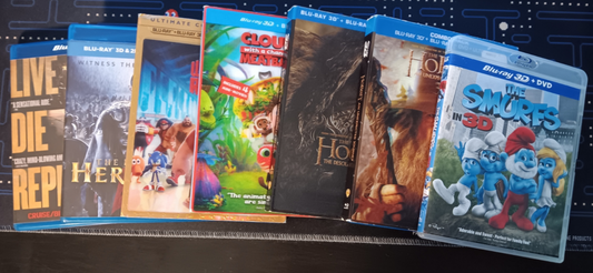 LOT OF 7 BLU-RAY 3D MOVIES Smurfs. The Hobbit, Wreck-it Ralph, Hercules+MORE