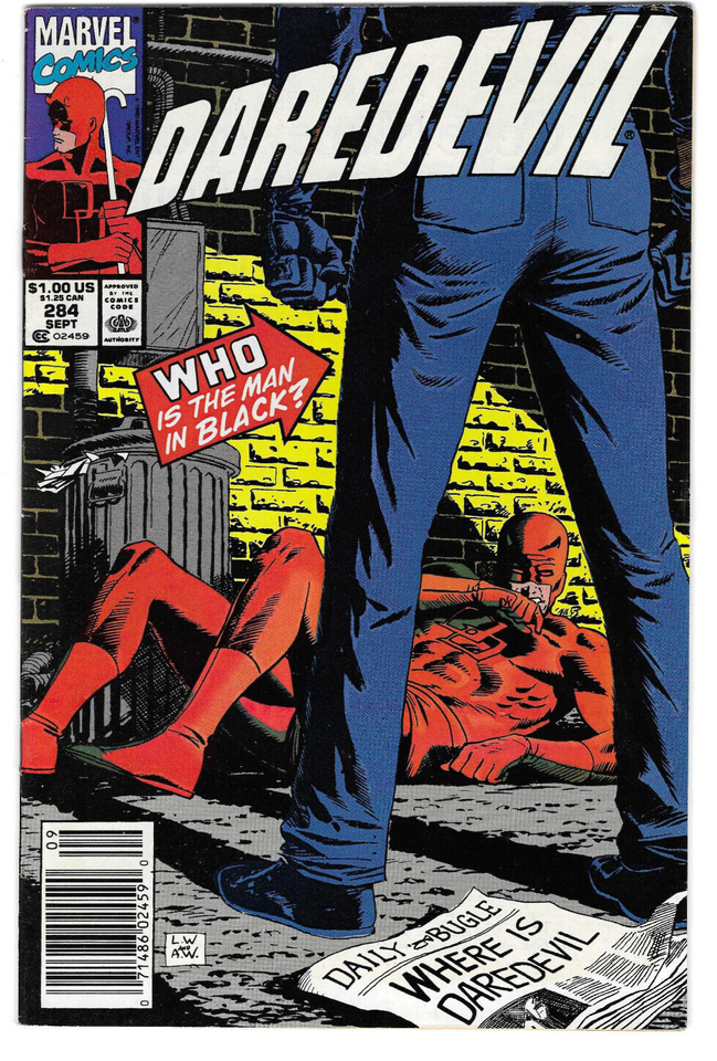 Daredevil #284 : Ft. Captain America : MARK JEWELERS INSERT! RARE: Marvel : 1990