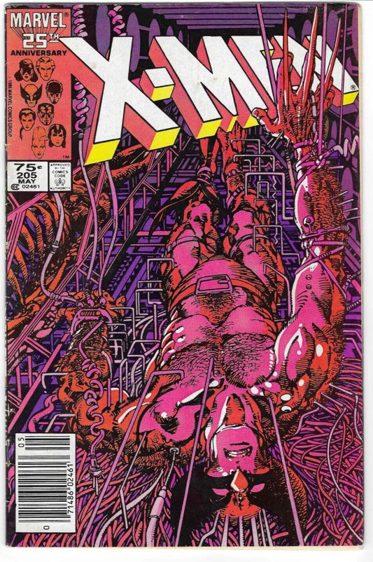 The Uncanny X-Men #205 : MARVEL : VINTAGE : 1986 : F/VF