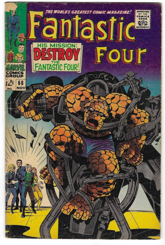 Fantastic Four #68 : MARVEL : 1967 : G/VG : Panel cut from pg. 11.
