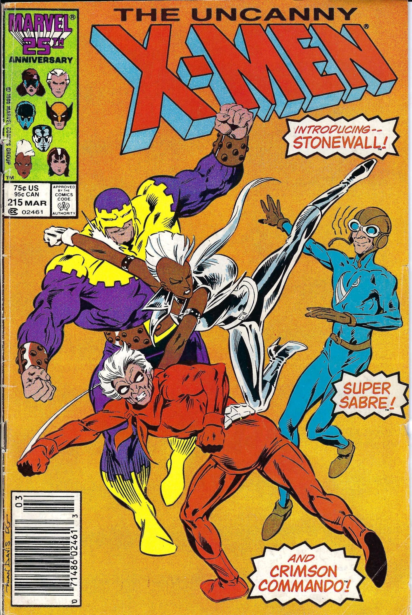 Uncanny X-Men #215 (1987) [Mark Jewelers Insert]