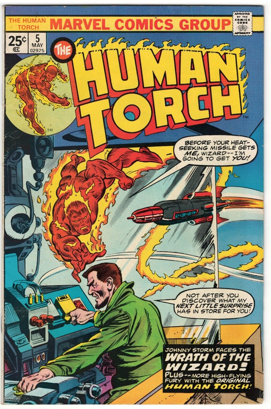 The Human Torch #5 : 1975 : MARVEL : F/VF : Vintage